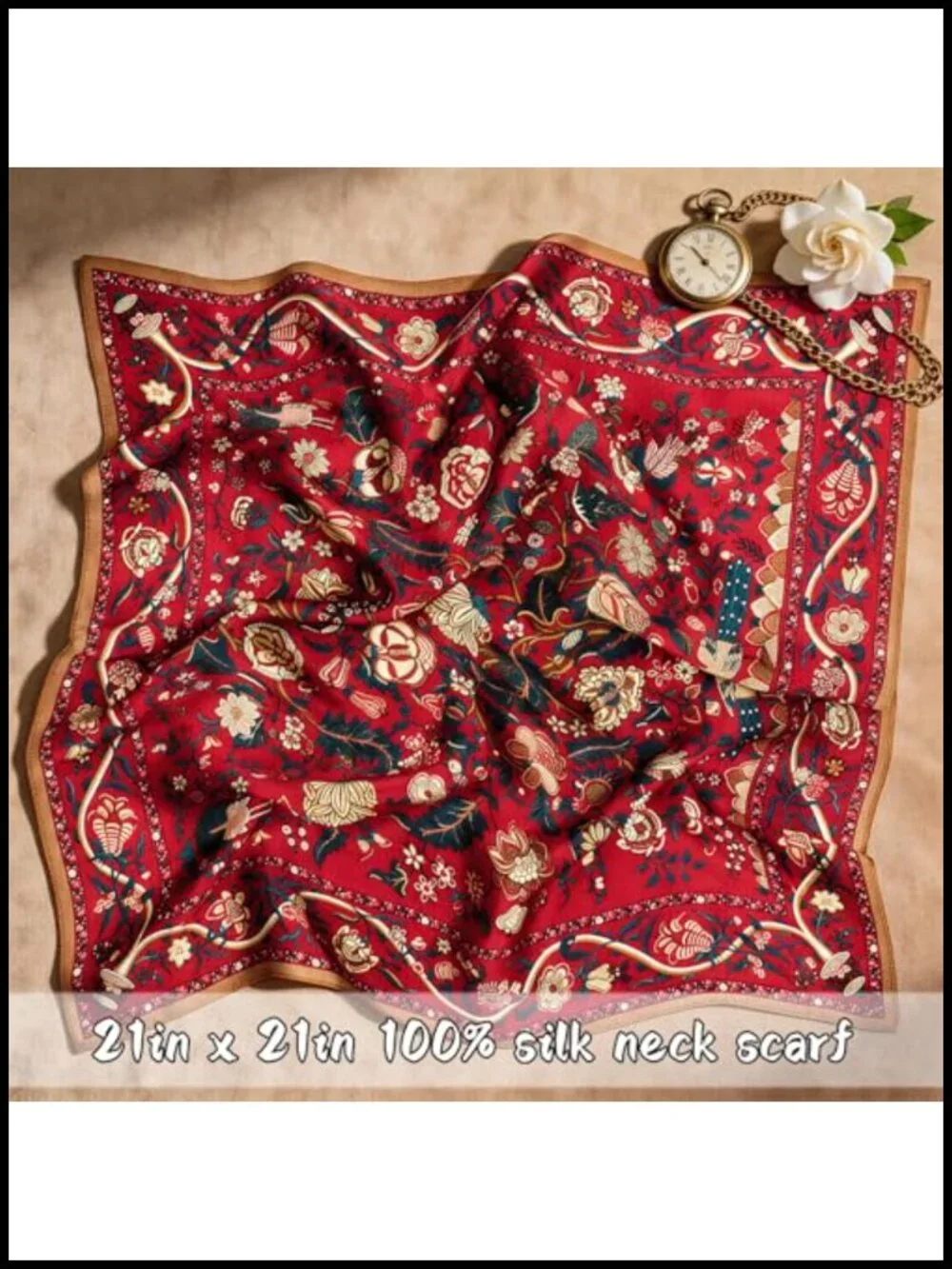 100% Mulberry Silk Scarf 21